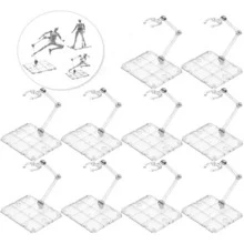 Soporte para Figuras de Acción, 10 Juegos de Acrílico Transparente, Soporte para Figuras de Acción, Base de Soporte para Exhibición de Figuras de Anime - transparente - Ver 1