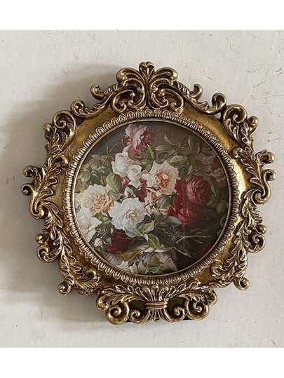 1pc, Nostalgic Court Style Carved Photo Frame For Home And Desktop Decoration - Figure Photo Decorative Frame For Room And Home Decor Gifts Birthday Graduation