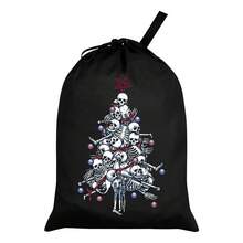 Grindstore Pile O' Bones Santa Sack (Black/White) - Black and White - View 1