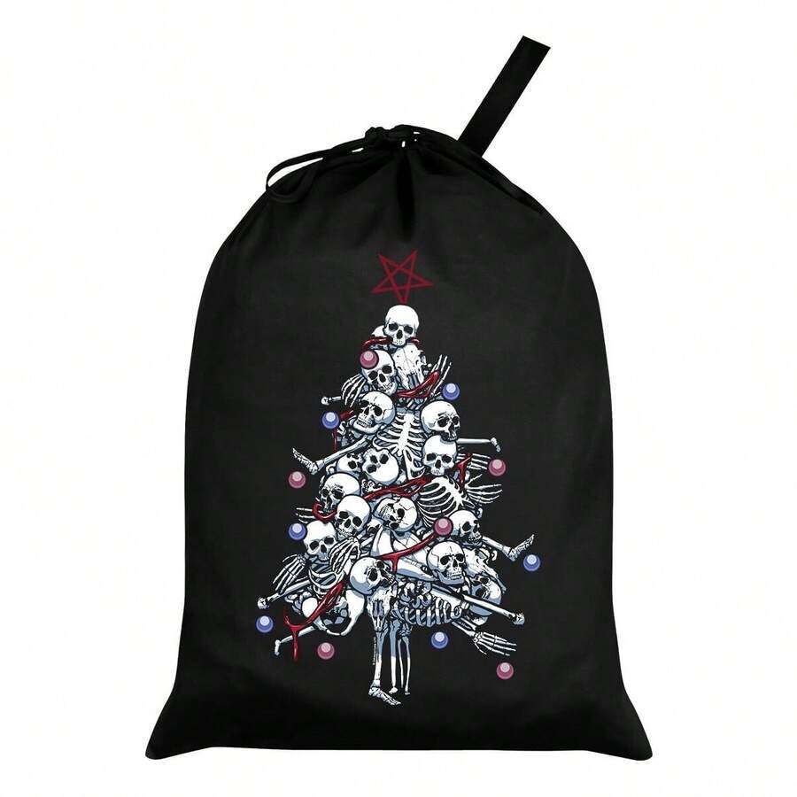 Grindstore Pile O' Bones Santa Sack (Black/White) - Black and White - View 1