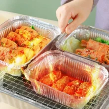 10pcs Aluminum Foil Boxes For Baking And Grilling, Rectangular Disposable Foil Pans For Heat Preservation - Ten Packs - View 6