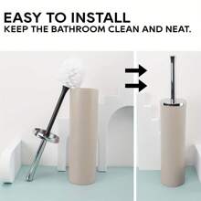 Bathroom Accessories Set 6 Pieces - Trash Can, Toothbrush Holder, Toothbrush Cup, Soap Dispenser, Soap Dish, Toilet Brush Holder - Modern Bathroom Decor Set Birthday, Housewarming, Holiday Gift Set,Christmas Gift Set,(Beige, Black, White, Gray)