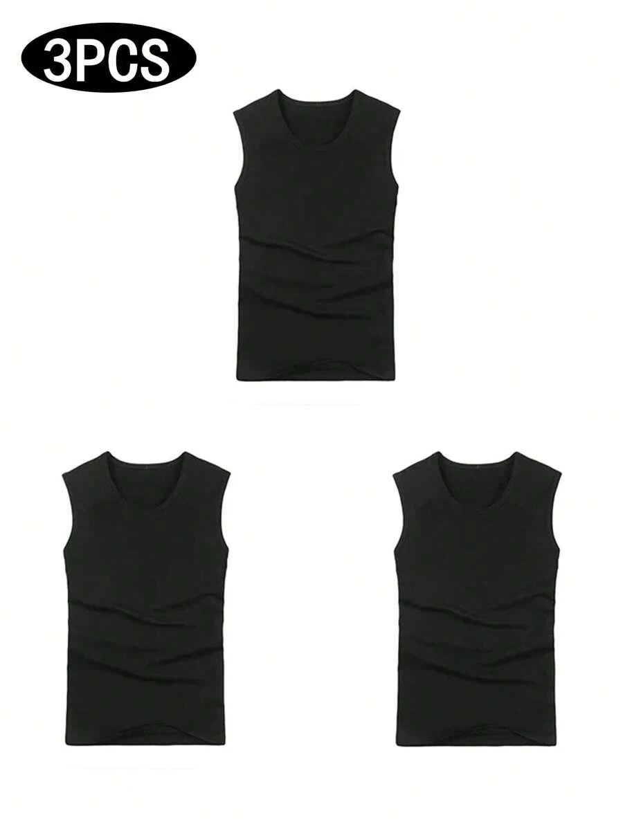 3 piezas camiseta de deporte para hombres, chaleco de compresión física para moldear el Body
