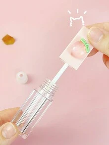 1 Cái Mùa Hè Màu Hồng Đáng Yêu Trái Cây Đào Vuông Trong Suốt Tinh Dầu Môi Bao Bì Chai Son Môi Tự Chế Ống Thích Hợp Cho Du Lịch Di Động 5Ml - Nhiều màu - Xem 2
