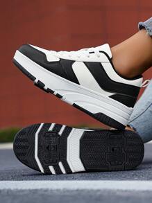 Nuevas zapatillas de mujer 2024 de moda casual, con transpirable suela gruesa, cuña oculta y patines extraíbles, aptas para actividades al aire libre y correr