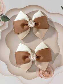2pcs Bowknot Kids' Hair Clips