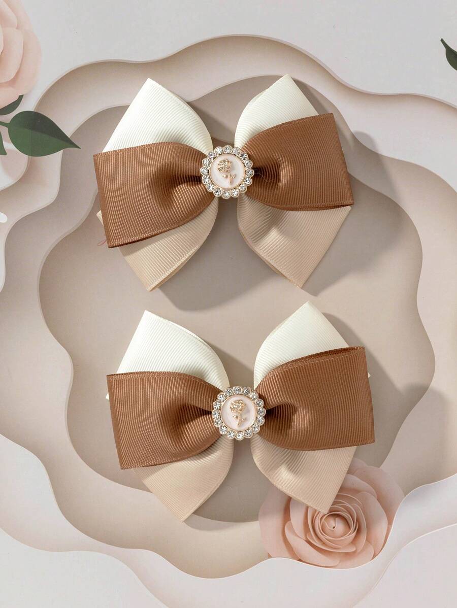 2pcs Bowknot Kids' Hair Clips