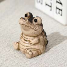 1 pieza Mini Ornamento de Cocodrilo Mascota, Decoración Personalizada Genial, Accesorios Hechos a Mano para Juego de Té de Ceremonia de Té, Mesa de Té, para Decoración del Hogar, Mejor Regalo de Cumpleaños y Graduación