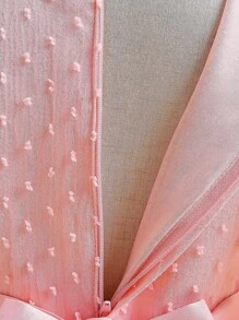 Robe de soirée élégante en maille à manches longues pour filles d'âge adolecent, convient pour les performances scolaires et les fêtes