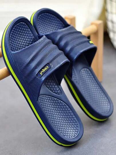 CYFMYD صنادل رجالية للمنزل كلاسيكية خفيفة ومريحة ومضادة للانزلاق للاستحمام والشاطئ والمسبح والصيف