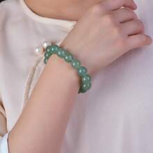 Natural Healing Gemstone Agate Bracelet, Jade Bead Bracelet Beaded, Ladies Men, Simple Bracelet, Gemstone Jewelry, Elegant Ladies Jewelry, Holiday Gifts, Summer Gifts For Her.