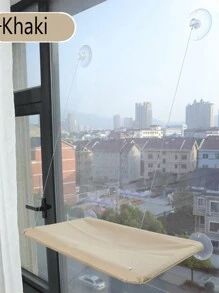 1 szt. Hamak dla kota z przyssawką okno opalanie wiszące łóżko balkon legowisko dla kota na lato (odpowiednie dla zwierząt o wadze do 20 kg) - Wielokolorowe - Zobacz 12