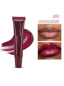 1支水光飽滿唇彩液體口紅唇蜜保濕豐唇玻璃唇油 - 彩色 - 查看 8