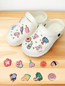 19 chiếc Combo Combo Kem Tình Yêu Thời Trang Và Sáng Tạo Chất liệu PVC Khóa giày có thể tháo rời và tháo rời, Hoa giày, Đồ trang trí giày cho DIY, Thích hợp cho Giày đi vườn, Dép xăng đan, Dép, Giày nữ, Túi đi biển, Lễ hội, Ngày kỷ niệm, Sinh nhật, Ngày phụ nữ, Ngày của Cha, Ngày của Con gái, Năm mới, Ngày lễ tình nhân, Ngày lao động, Kỳ nghỉ hè, Lễ tạ ơn, Giáng sinh, Halloween, Lễ Phục sinh, Quà tặng - Nhiều màu - Xem 8