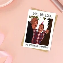 Thiệp sinh nhật vui nhộn "I Said Biiiiiiiiitch", Thẻ Meme sinh nhật, Quà tặng Meme vui nhộn, Ý tưởng thiệp sinh nhật bạn trai, - Giấy kraft - Xem 6