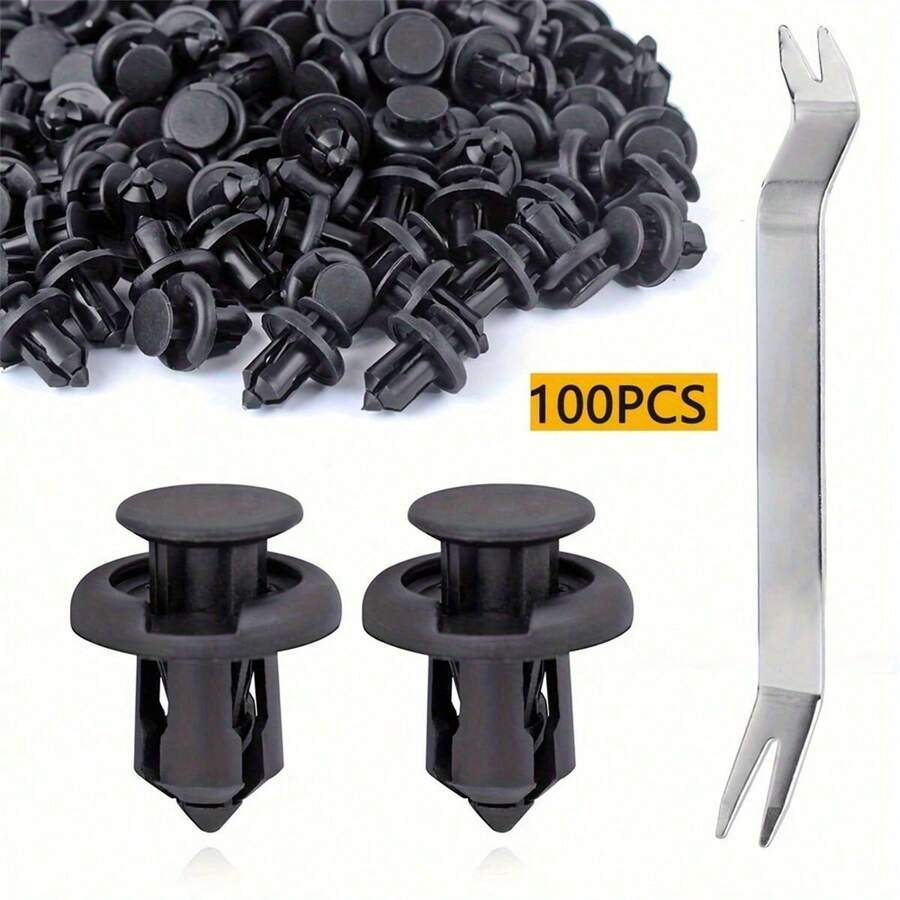 100 ชิ้น PP วัสดุ Fastener Rivets ด้วยเครื่องมือ - ใช้งานร่วมกับ Acura ...