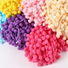 2pcs Multiple Color Pom Pom Lace Clothing/Curtain/Pillow/Handbag/Hat Decorative Material, 2 Sizes Available - Coffee Brown - View 8