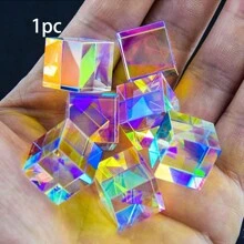 1pc Creative Sun Catcher Prism Cube Combination Color Prism Photography Prop Holiday Gift Universe Magic Cube Prism