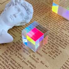 1pc Creative Sun Catcher Prism Cube Combination Color Prism Photography Prop Holiday Gift Universe Magic Cube Prism
