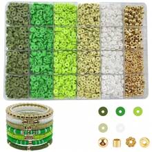 24 Grids Assorted Color Polymer Clay Beads, Soft Ceramic Spacer Beads And Other Accessories Kit, For DIY Bracelet And Jewelry Making, Girls' Set - 24-grid Polymer Clay Series Pottery Box - View 15
