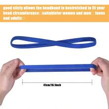 8入組超彈性運動髮帶-適用於跑步、瑜伽、籃球等運動-樣式簡約，固定髮型! - 彩色 - 查看 6