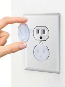 5/10 pezzi Protezione per bambini per prese elettriche con maniglia nascosta, copertura per prese elettriche per la protezione di bambini e bambini piccoli. Per scuola, ufficio, casa, viaggio, borsa, organizzatore, stoccaggio