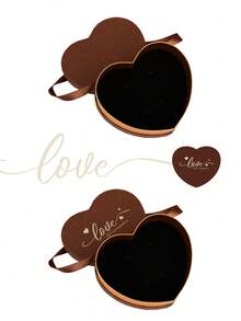 1個定制生日/情人節/婚禮/伴娘/女孩禮品盒，包括心形項鍊、耳環和戒指，新年情人節禮物 - 彩色 - 查看 7