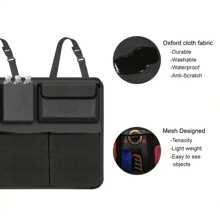 منظم سيارة معلق للخلفية 1 قطعة للصندوق الخلفي للسيارة مع 8 أكياس تخزين كبيرة، منظم صندوق خلفي للسيارات الرياضية مع توفير المساحة