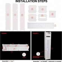 Estante Organizador Baño Sanitario Wc Dos Niveles Con Puerta - Blanco - Ver 5