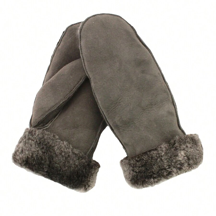 Eastern Counties Leather Womens/Ladies Full Hand Sheepskin Mittens (Mink) - 02 Soft Brown - View 1