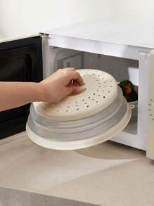 1入折疊式微波爆炸防護罩，耐高溫防油蓋用於加熱食物，亦適用於冰箱保鮮罩，廚房、夏日海灘派對、食品、露營、收納、房間裝飾、廚房用品。