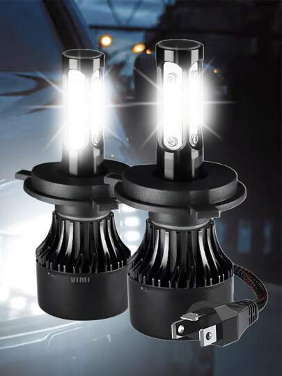 Bombillas Para Faros Delanteros LED, 2 Piezas H4 LED 36W 8000LM Bombillas Para Faros Delanteros De Automóvil De Haz Alto/bajo 6000K (blanco)