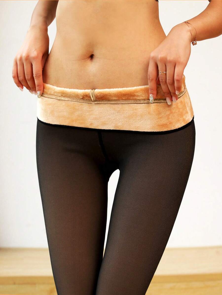 1 quần tất đen dày 200g giữ nhiệt cho nữ, độ đàn hồi cao, trong suốt, cạp cao, quần legging cho mùa thu đông