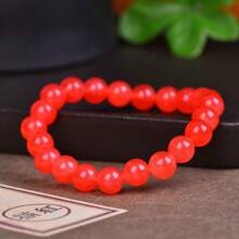 天然疗愈玛瑙手链，玉珠手链，男女皆宜，简约手链，宝石首饰，优雅女士首饰，节日礼物，夏季送礼佳品 - A 8mm - 查看 3