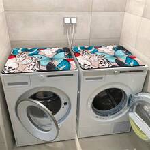 1 tấm thảm chống bụi họa tiết con bướm cho máy giặt và máy sấy, được làm bằng vải đất tảo cát, thảm bảo vệ nhanh khô và thấm hút. Lý tưởng cho ngôi nhà hiện đại, phòng giặt và trang trí nhà bếp. - Nhiều màu - Xem 4