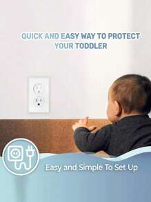 5/10 pezzi Protezione per bambini per prese elettriche con maniglia nascosta, copertura per prese elettriche per la protezione di bambini e bambini piccoli. Per scuola, ufficio, casa, viaggio, borsa, organizzatore, stoccaggio