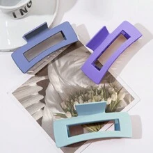 1/2/3/4 件女士简约方形空心发夹 - 彩色 - 查看 5
