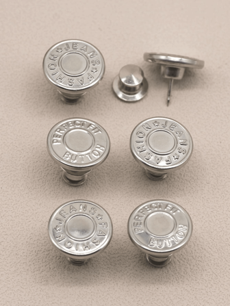 6 piezas Extensor de botón sin costuras para jeans, ajustador de banda de cintura