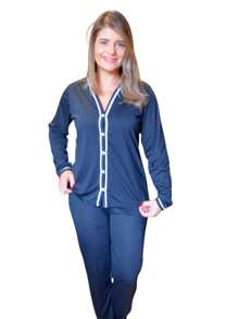 Women Pajama Sets - 黑色 - 查看 2