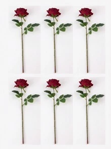 1 件/3 件/6 件，17.8 英寸/45 厘米人造花，人造单茎玫瑰，适用于家居装饰、室内卧室、镜子装饰、节日礼物、婚礼、秋季装饰、情人节花束 DIY 生日派对装饰、花园装饰、节日装饰、摄影道具、万圣节 - 彩色 - 查看 8