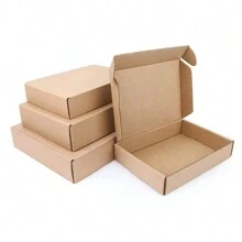 12pcs/Pack Kraft Paper Corrugated Boxes, Multi-Size Options, Postal Shipping Cartons, Packaging, Airplane Boxes, Gift Boxes, Corrugated Boxes, Shipping Boxes Valentine's Day