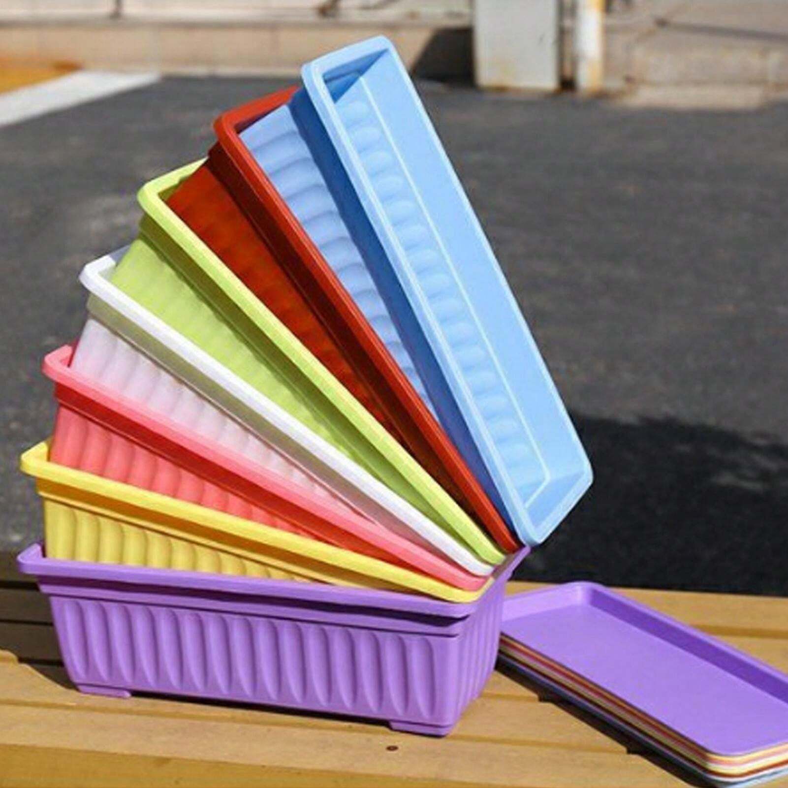 Colorful Rectangular Flowerpot - Vegetable Growing Box Large Capacity ...