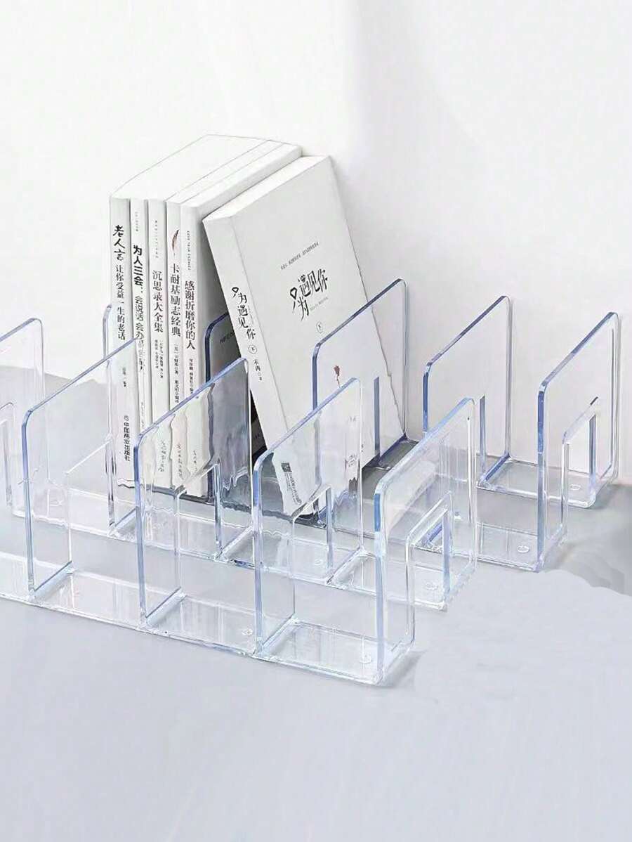 1件/2件加厚书立，ins风，超吸睛书本隔板，学生课桌课本收纳盒，书桌书架 - 彩色 - 查看 1