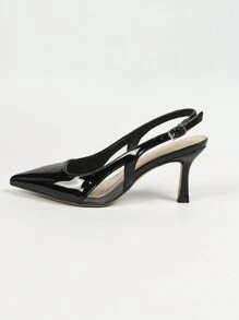 2024 New Fashion Women's Pointed Toe High Heels, Thin Heel Shoes, Simple & Versatile Style - Black - View 6
