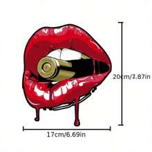 1 pegatina para coche, pegatina para el Body de la ventana del coche con diseño de labios de caricatura, pegatina para rayones de la cola del coche, decoración de coche, accesorios para mujeres