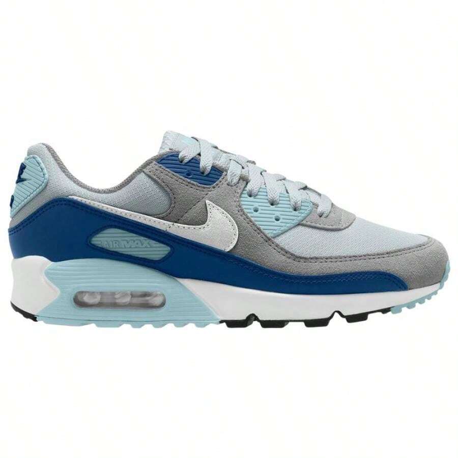 Nike Air Max 90 - Men's - Grey/White/Blue - View 1