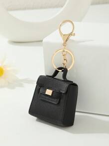 Cute Mini Bag Pendant For Earphones/ Headphones Or Car Keys - Black - View 1