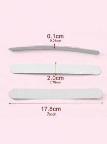 20pcs Rectangular Replaceable Sandpaper Files, Tearable, Washable, Reusable, No Waste, 100/180 Grit (Stainless Steel Plate In The Middle Needs To Be Purchased Separately) - Grey - View 9