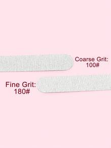 20pcs Rectangular Replaceable Sandpaper Files, Tearable, Washable, Reusable, No Waste, 100/180 Grit (Stainless Steel Plate In The Middle Needs To Be Purchased Separately) - Grey - View 10