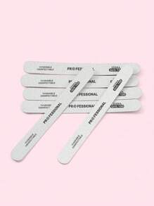 20pcs Rectangular Replaceable Sandpaper Files, Tearable, Washable, Reusable, No Waste, 100/180 Grit (Stainless Steel Plate In The Middle Needs To Be Purchased Separately) - Grey - View 5